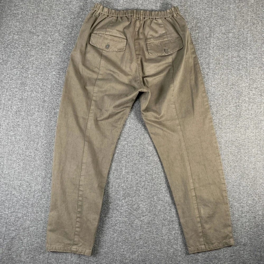 Pas de Calais Pant Women Medium Brown Rustic Quite Luxury Minimalist Lagenlook - Picture 9 of 10